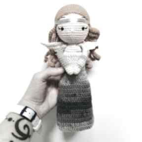 szydełkowa handmade splotomaniaa stróż, lalka, maskotka, ręcznie robiony, na prezent, anioł