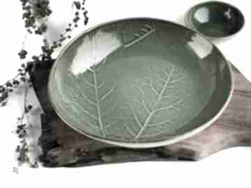 Misa ceramiczna liście ceramika tyka, miska, patera, prezent, liść