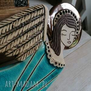 anioł ceramiczny - skarda azure - Dekoracje