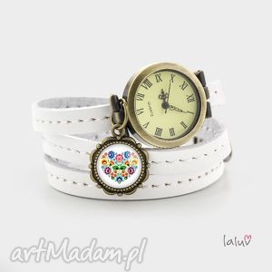 handmade skórzany zegarek - bransoletka love slavic