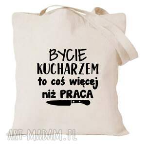 handmade torba z nadrukiem dla kucharza kucharki, prezent najlepsza kucharka, gotowanie