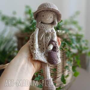 Prezent Szydełkowa mini lalka, na szydełku, dekoracja, włóczka