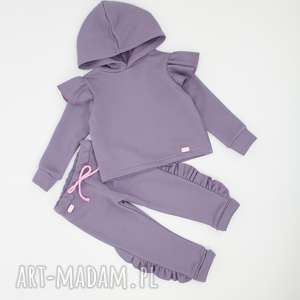 komplet lawendowy bluza i spodnie - noeli dla dziecka ubranka