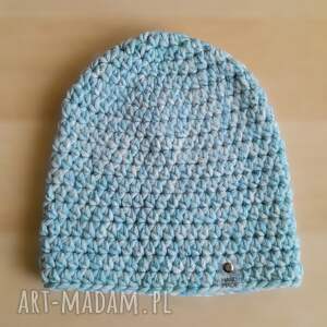 ciepła czapka z wełny i alpaki - jasny błekit, czapka wełniana