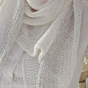 Prezent Lniana chusta, na drutach, na szyję, na szal