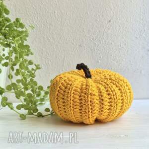 dynia szydełkowa z bawełnianej włóczki - średnia żółta szydełku