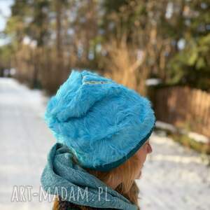 futrzana czapka na podszewce duża szalona pewno nie znikniesz w tłumie jest