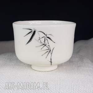 handmade ceramika czarka - młody bambus 1 - porcelanowa czarka do herbaty. Porcelana
