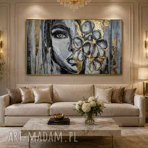 Duży obraz XXL Kobieta abstrakcja 100x170 cm - art-Madam.pl