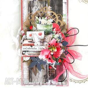 Prezent Kartka urodzinowa, ręcznie robiona, elegancka