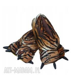 Prezent Zabawne kapcie ŁAPY TYGRYSA roz.40/41 26,5 cm wełna merynos