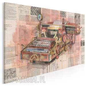 obraz na płótnie - steampunk maszyna do pisania vintage 120x80 cm 705801