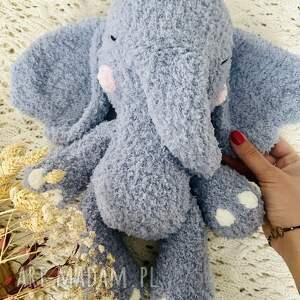 Słonik, na szydełku, przytulanka