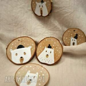 upominek święta Drewniane zawieszki na choinkę - eko, drewno