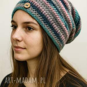 Kolorowa zimowa uniwersalna unisex, czapka jesienna