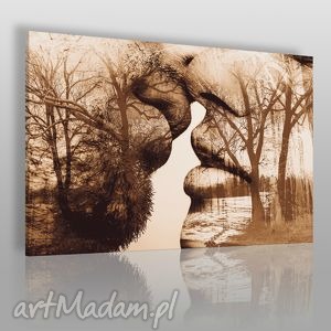 obraz na płótnie - pocałunek drzewa - VAKU DSGN dom obrazy