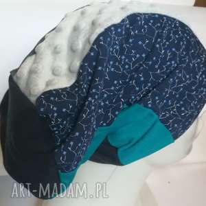 czapka turbanowa etno boho patchwork - box 44 na podszewce, rozmiar