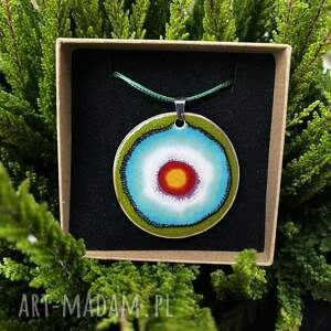 Naszyjnik dobra energia - kolorowy ceramiczny wisior handmade
