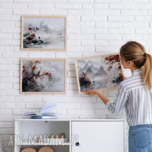 Zestaw 3 plakatów 40x50 cm - japońskie pejzaże