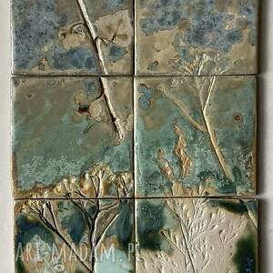 roślinny, panel ścienny, obraz ceramiczny