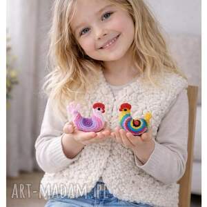 różowa kurka / glamour/ wesoła kurka/ dekoracja stołu/ kurczak ozdobny/