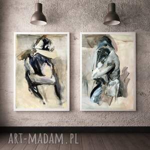 Komplet inkografii na płótnie 50x70 cm - obrazy do sypialni