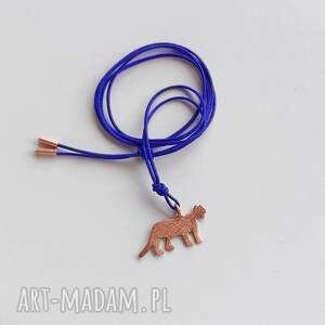 panterka wisiorek zmatowione, miedź