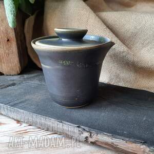 ręcznie robione ceramika ręcznie robiony kubek gaiwan w stylu japońskim. Z przykrywką