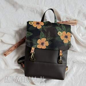 hand-made plecak w kwiaty