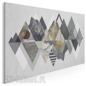 na płótnie - TRÓJKĄTY WZORY - 70x50 cm (72101) obraz góry