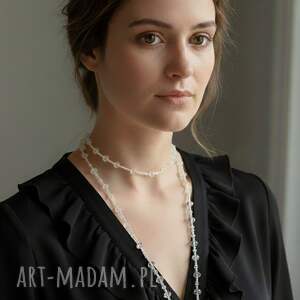 Kaskadowy Naszyjnik „Lśniąca Rosa” - Dwuwarstwowa Elegancja