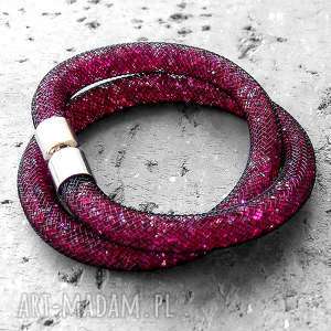 handmade shimmer - lśniąca bransoletka/ stardust/rubinowa