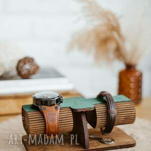 ręcznie robione drewniany stojak na biżuterię, na zegarek, do przechowywania zegarów