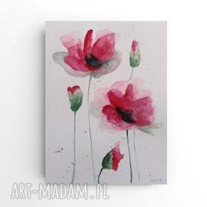 formatu 24/18 cm maki, akwarela