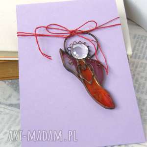 ręcznie wykonane kartki kartka na życzenia z fioletowo-czerwonym