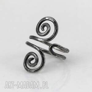 pierścionek wężowy - rozm s srebrny 2511 05 ooak biżuteria słowiańska