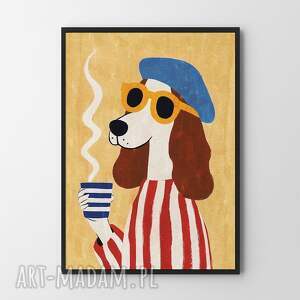 plakat francuski piesek - format a4