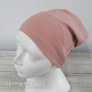 handmade czapki czapka dla dziecka różowa 48-56