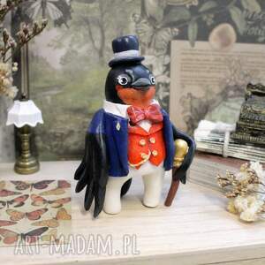 dekoracje jaskółka dżentelmen, ptak figurka, figurka kolekcjonerska, ptaszek