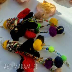 kolczyki wiszące duże kolorowe box x1, fo wieszak, et bo fri