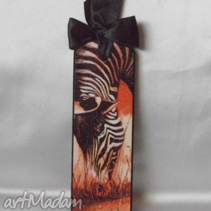 handmade zakładki zakładka zebra