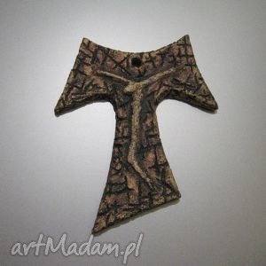 ręczne wykonanie ceramika krzyż „ franciszkańska tauka ii”