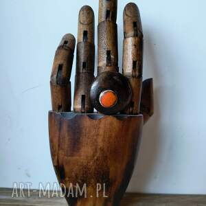 Pierścionek z akcentem, ceramika, oczko