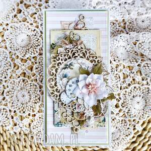 Prezent okolicznościowa Gratulujemy, ręcznie robiona kartka