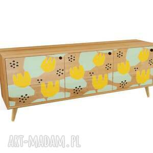 handmade dekoracje model nr 1159-modna komoda 3 drzwiowa loft w stylu mid century / prl