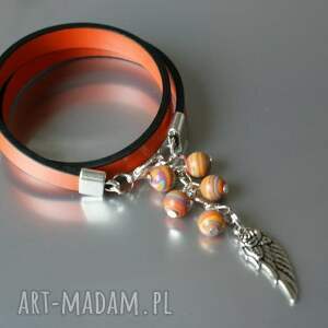 handmade bransoletka orange