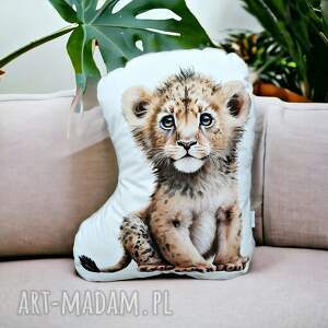 handmade poduszki poduszka lew z lewkiem mały lewek, ozdobna do salonu przytulanka