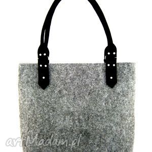 grey classic bag, filc, torebka, klasyczna na ramię