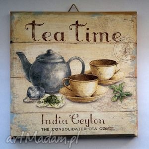 dom obrazek decoupage - tea time, herbata, herbaciany, kuchenny kuchnia