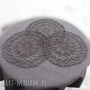 szydełkowe podkładki na stół 24cm zestaw 3 sztuk szydełkowa serwetka, vintage